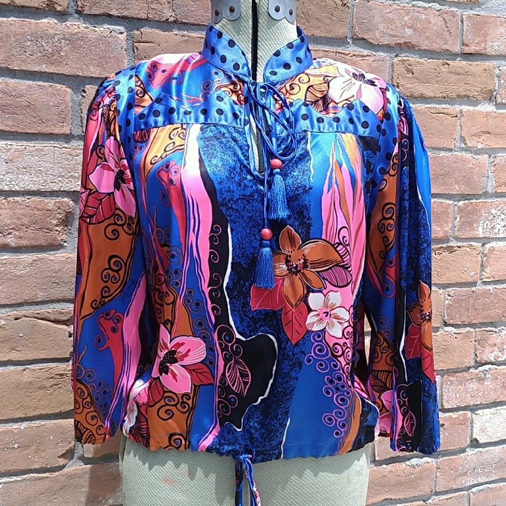 Diane Freis Silk Floral Top